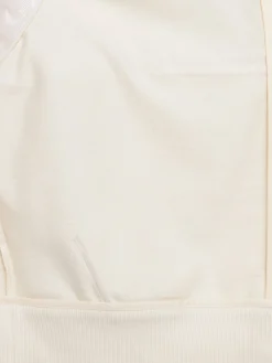 Short sleeve cotton zip-up hoodie