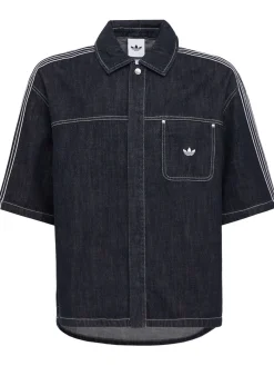 Short sleeve denim shirt
