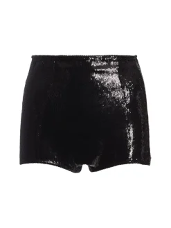 Shorts vita alta con paillettes