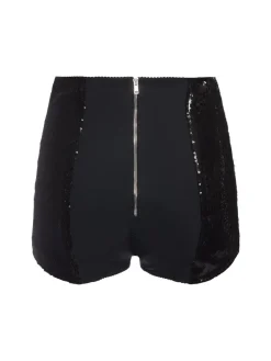 Shorts vita alta con paillettes