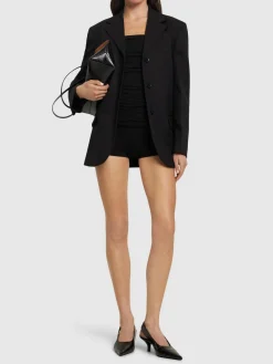 Shorts vita alta in jersey