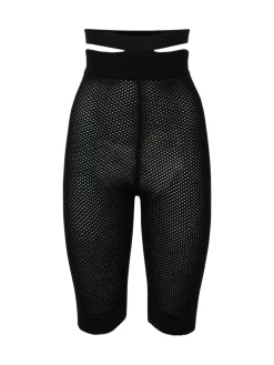 Shorts vita alta in maglia di viscosa