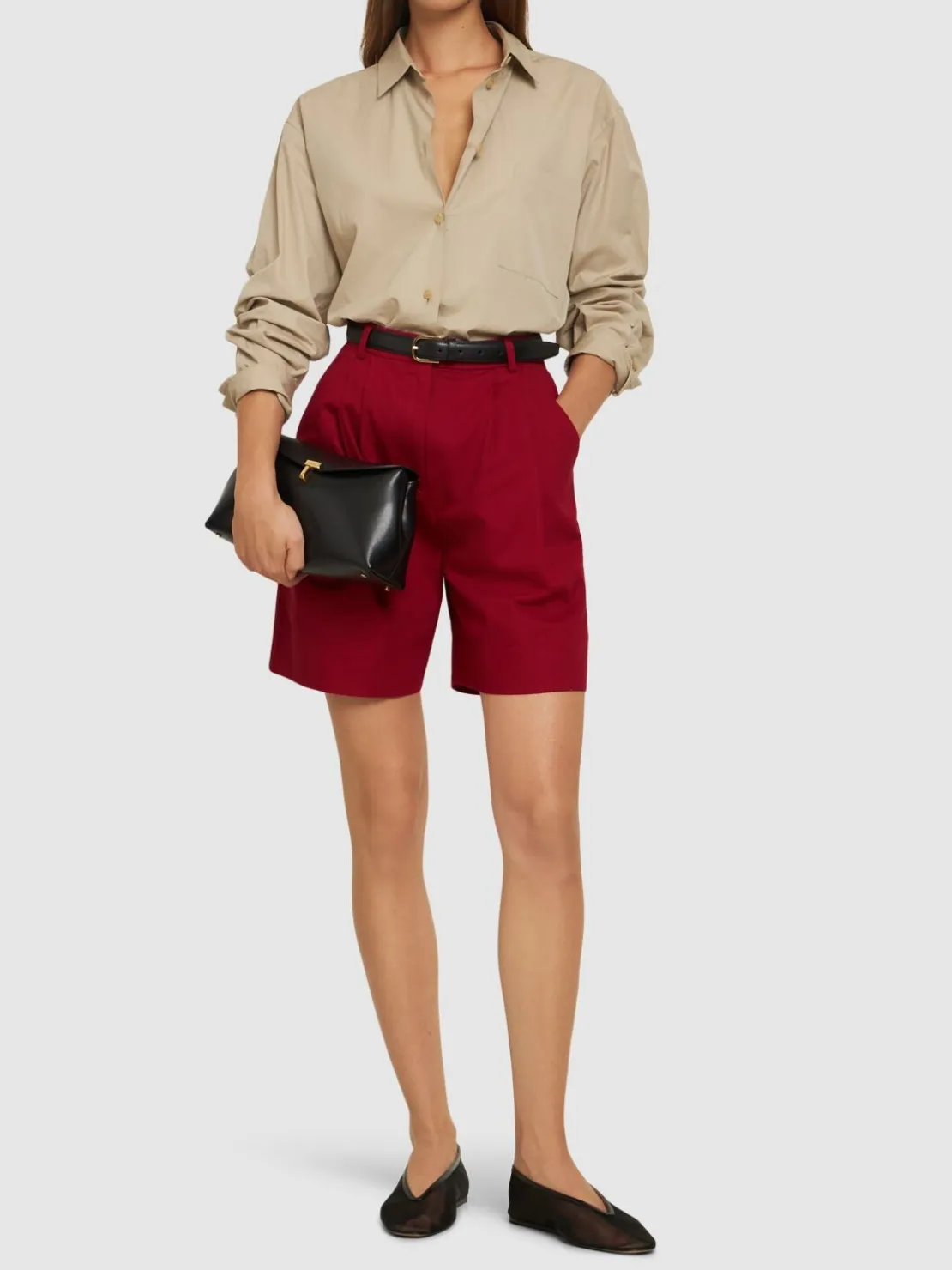 Shorts vita alta Wesley in cotone