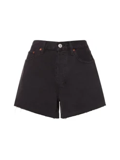 Shorts vita bassa 90s in denim di cotone