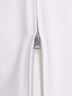 Side zip cotton t-shirt