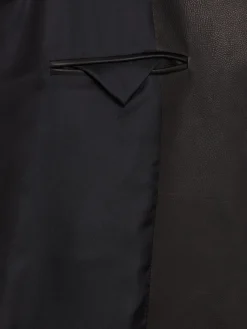 Siempra soft leather short coat