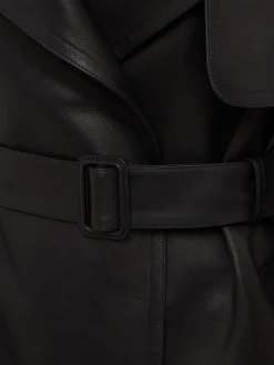 Siempra soft leather short coat
