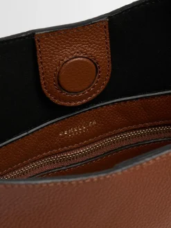 Siena grain leather bucket bag
