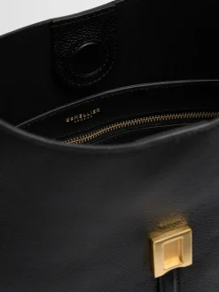 Siena grain leather bucket bag