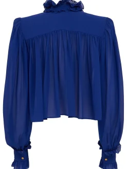Silk blend georgette shirt
