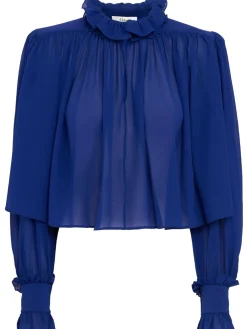 Silk blend georgette shirt