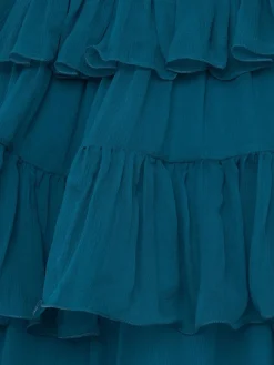Silk mousseline maxi skirt