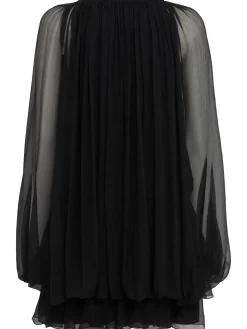 Silk mousseline mini dress