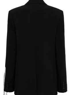 Single breast grain de poudre blazer