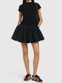 Skort Memory in taffetà arricciato