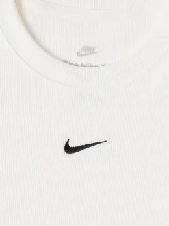 Slim fit ribbed stretch cotton t-shirt