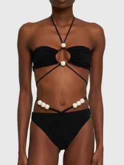 Slip bikini in jersey / decorazioni