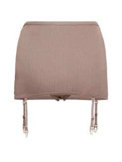 Slip in viscosa di seta con reggicalze