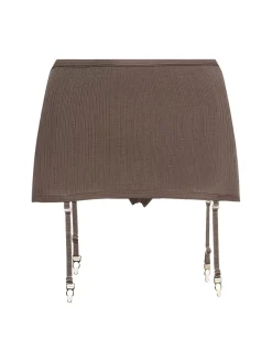 Slip in viscosa di seta con reggicalze