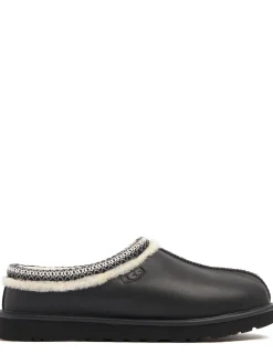 Slipper Tasman in pelle nera