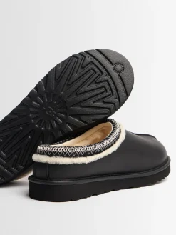 Slipper Tasman in pelle nera