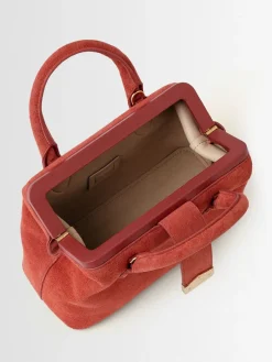 Small suede doctor bag