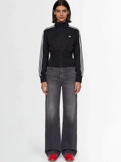 Smocked track top