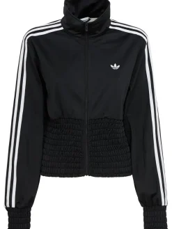 Smocked track top