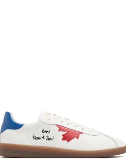 Sneakers con logo in pelle e poly