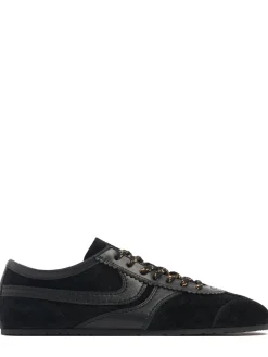 Sneakers in camoscio e pelle
