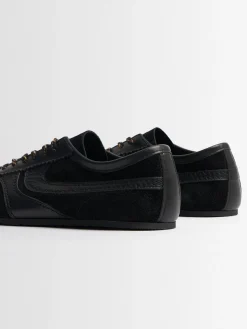 Sneakers in camoscio e pelle