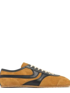 Sneakers in camoscio e pelle