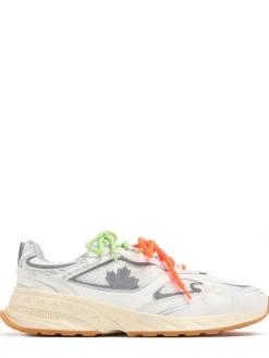 Sneakers in poly e pelle con logo