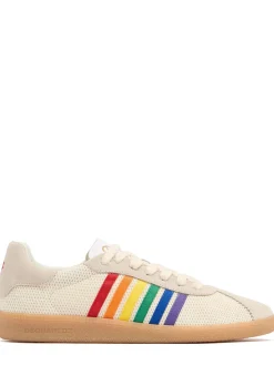Sneakers in poly e pelle con logo