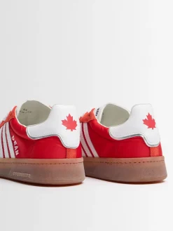 Sneakers in poly e pelle con logo