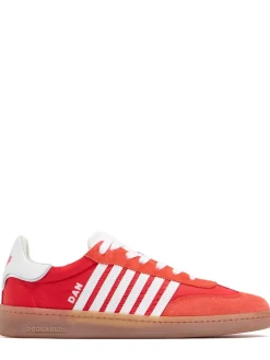 Sneakers in poly e pelle con logo