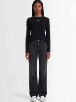 Solid Spike slim knit top