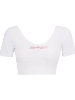 Star logo print cropped t-shirt