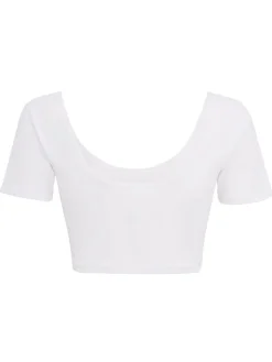 Star logo print cropped t-shirt