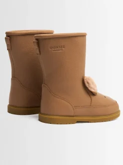 Stivaletti in pelle con orecchie applicate