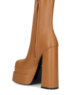 Stivaletti in pelle con platform 155mm