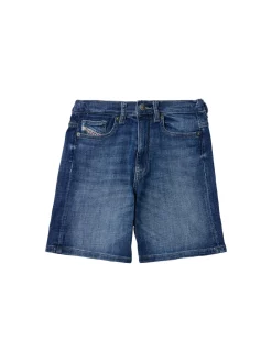 Stretch cotton denim shorts