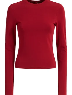 Stretch cotton long sleeve t-shirt