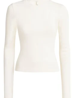 Stretch cotton long sleeve t-shirt