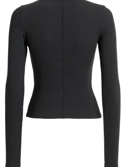Stretch cotton long sleeve t-shirt