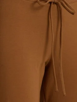 Stretch cotton straight leg sweatpants