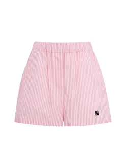 Striped boxer-style shorts