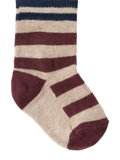 Striped cotton blend socks