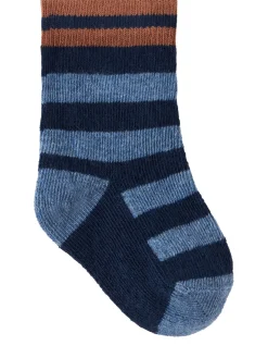 Striped cotton blend socks