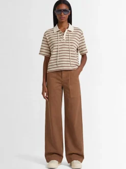 Striped cotton polo shirt